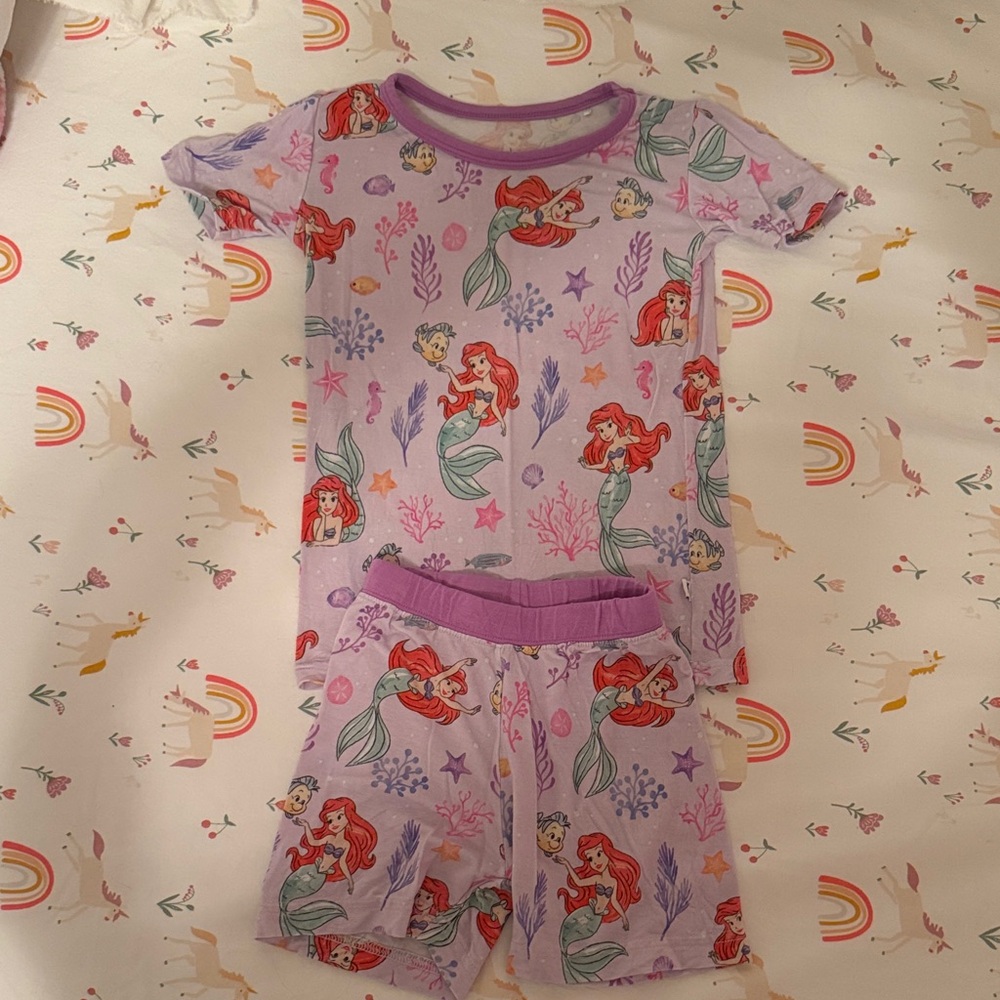 Little sleepies Ariel Pajama short set